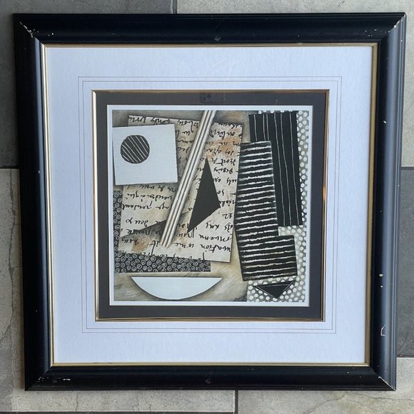 Vintage Mid-Century Modern Print Vanguard Studios Abstract Cubism Modernist Art - Picture 2 of 12